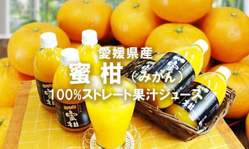 愛媛県産100％蜜柑（みかん）果汁ストレートジュース