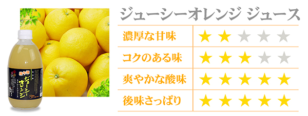 愛媛県産100％ ジューシーオレンジ 果汁ストレートジュース